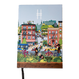 Community in the Sky Notebook featuring Jiaqi Wang's Nature in the City illustration and the High Line icon.