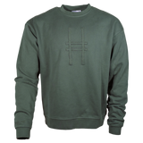 Big Icon Crewneck in Ivy with monochromatic embroidery details. Front features big High Line icon and High Line wordmark on sleeve.