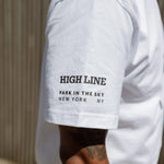 Detail of sleeve on Big Icon Tee in White.