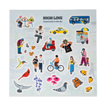 Community in the Sky sticker sheet featuring 26 of Jiaqi Wang's illustrations from the Nature in the City mural.