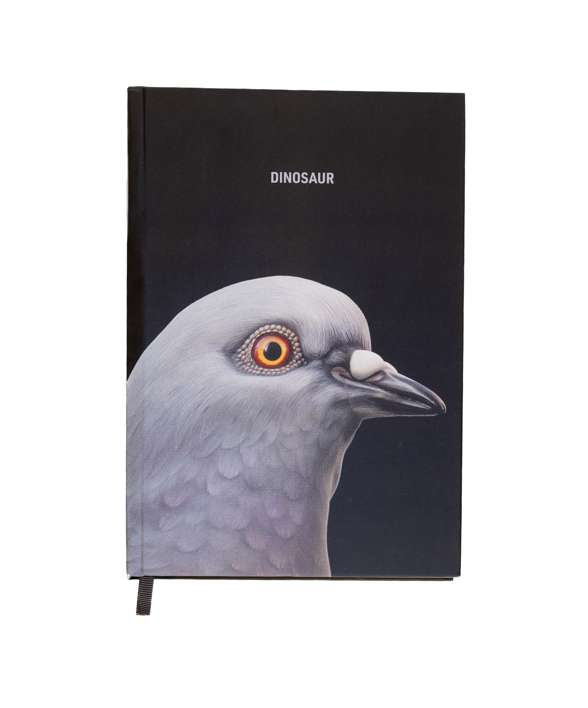 Front cover of the Dinosaur Notebook, featuring the big pigeon head and "Dinosaur"