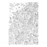 OMY x High Line giant illustrated poster, ready to be colored in.