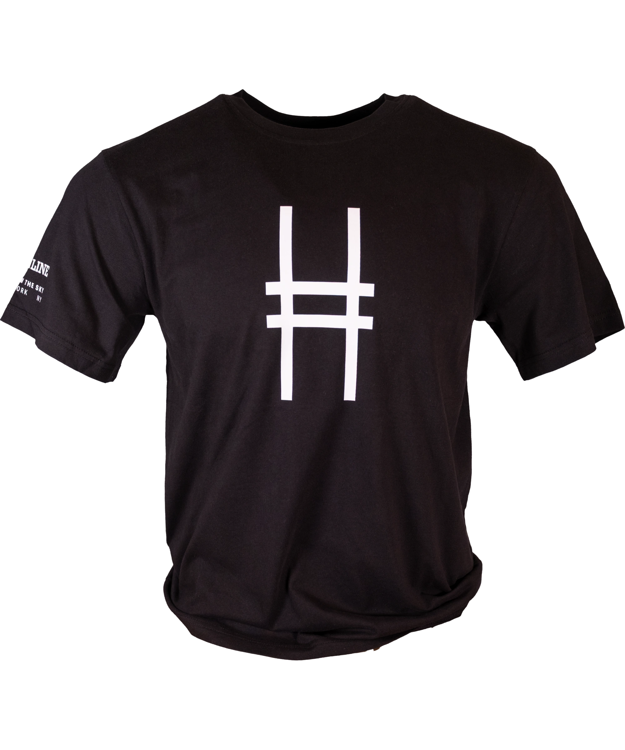 Big Icon Tee in black, featuring the High Line icon in white and sleeve detail.