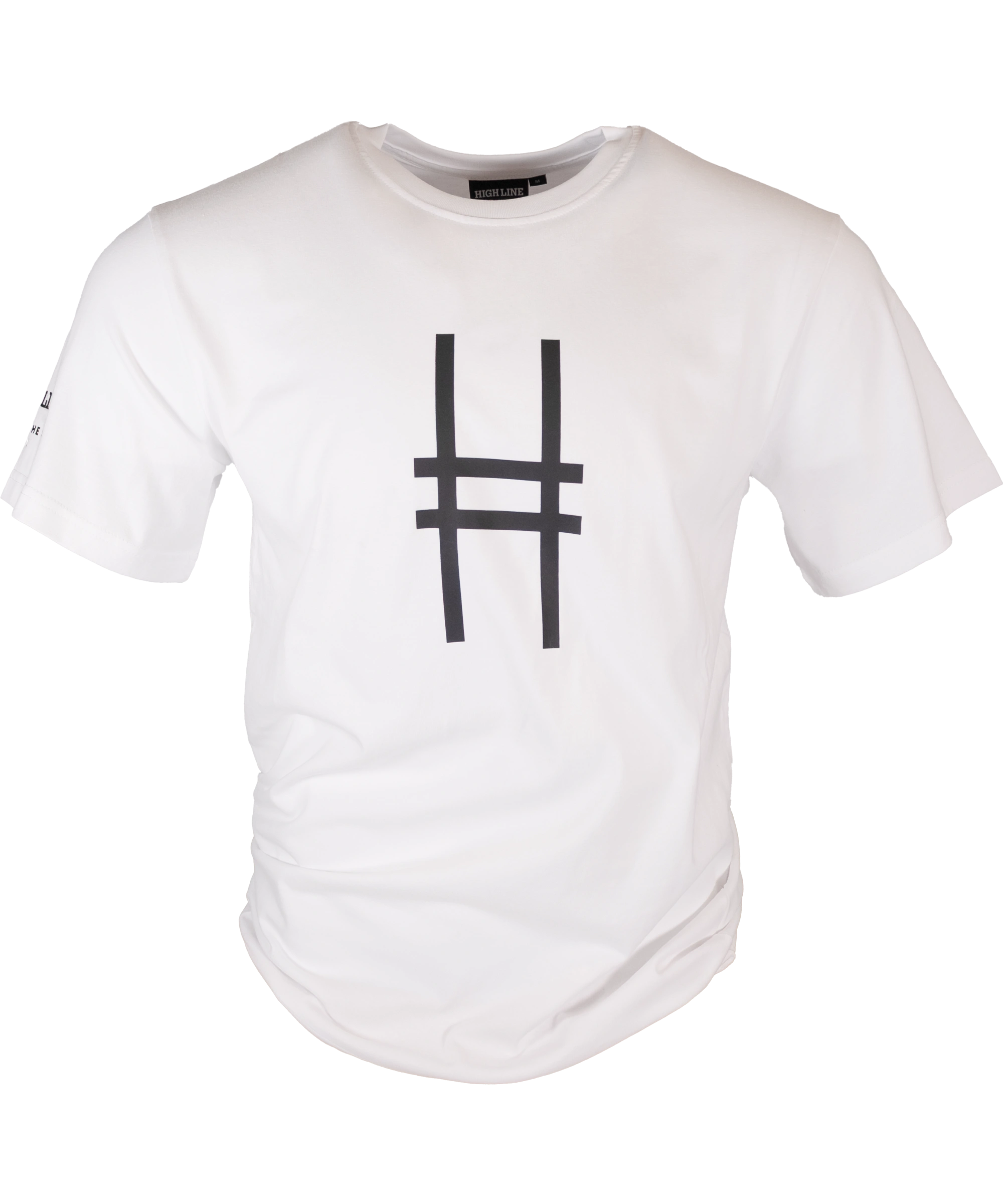 Big Icon Tee in white, featuring the High Line icon in black and sleeve detail.