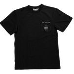 High Line Embroidered black Pocket Tee with High Line icon and "New York, NY" embroidered on the chest pocket in white.