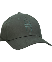 High Line Icon Cap—dark green cap with High Line icon embroidered in matching dark green thread on the front.