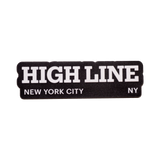 Rubber fridge magnet features the High Line's wordmark and "New York City NY"