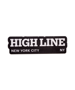 Rubber fridge magnet features the High Line's wordmark and "New York City NY"