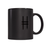 High Line Mug in Black, featuring the High Line icon in gloss against black matte ceramic.