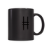 High Line Mug in Black, featuring the High Line icon in gloss against black matte ceramic.