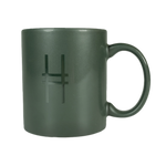 High Line Mug in Ivy, featuring the High Line icon in gloss against dark green matte ceramic.