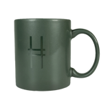 High Line Mug in Ivy, featuring the High Line icon in gloss against dark green matte ceramic.