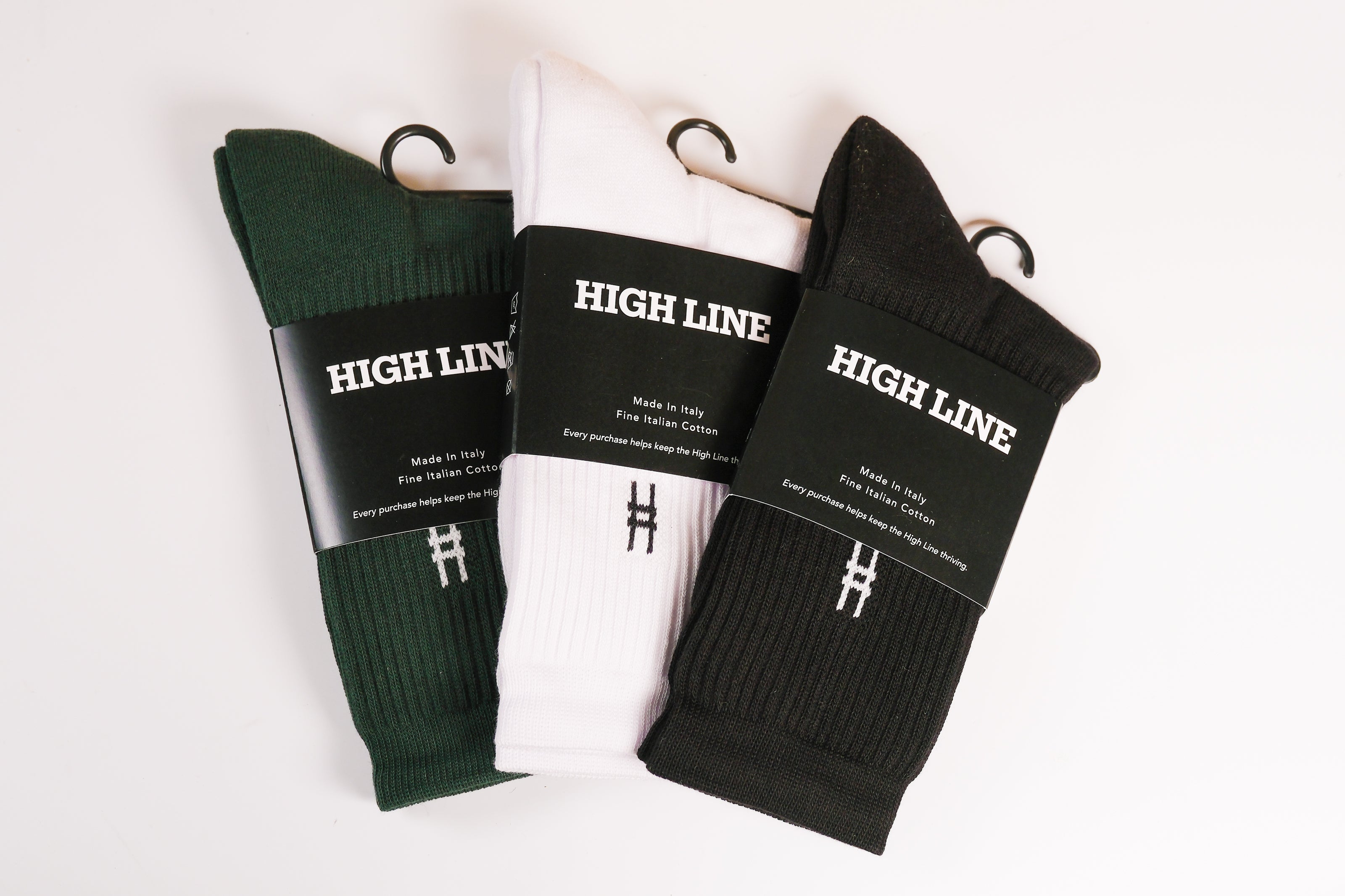 High Line Icon Socks in Black