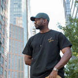 Man wearing The Light That Shines... Tee, on the northern end of the High Line.