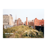 Front of the Joel Sternfeld Notecard Set box, featuring one of Sternfeld's iconic photographs of the abandoned High Line.