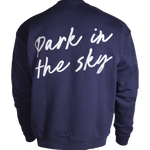 Park in the Sky Crewneck in navy. Back features large "Park in the sky" embroidery.