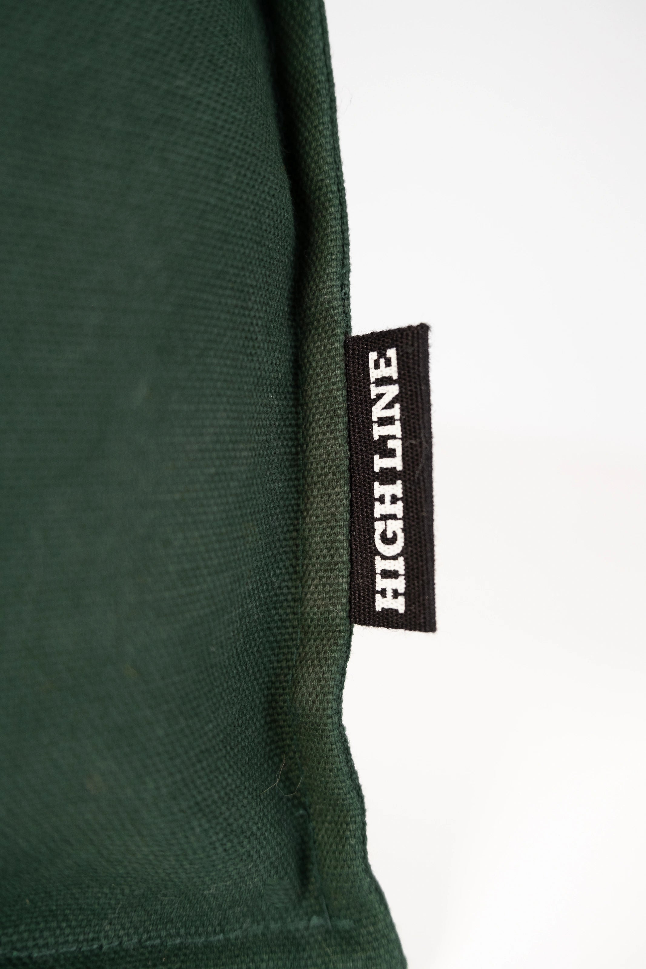 Closeup of the High Line tag on the Ivy tote.