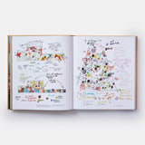 Inside spread of 'Piet Oudolf At Work' showing some of Piet's garden illustrations.