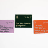 Three acrylic fridge magnets, each with a unique Piet Oudolf quote.