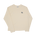 Pigeon Pocket Tee in River Birch. A natural, off-white long-sleeve tee with a pocket on the left chest. An embroidered pigeon head peeks out of the pocket. On the right chest is a small embroidered High Line icon, a rail-road track inspired "H," in monochromatic thread. 
