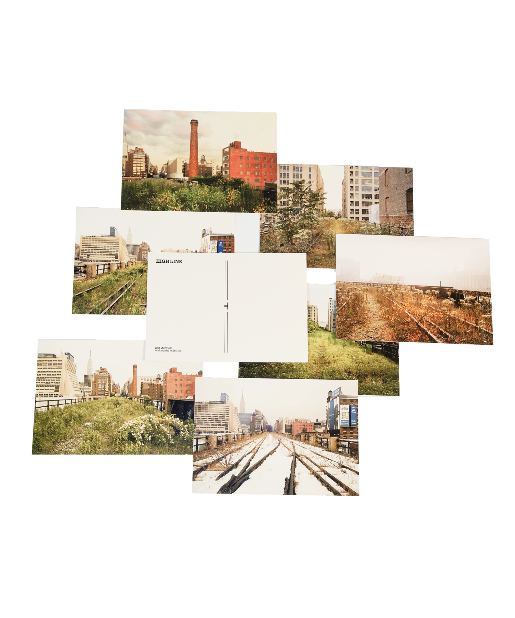 Joel Sternfeld Postcards scattered and overlapping.