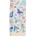 Claudia Pearson x High Line Wildflower Field tea towel, folded in sixths. The flour sack cotton tea towel is covered in illustrations of butterflies, ladybugs, moths, other insects and wildflowers in blues and oranges.